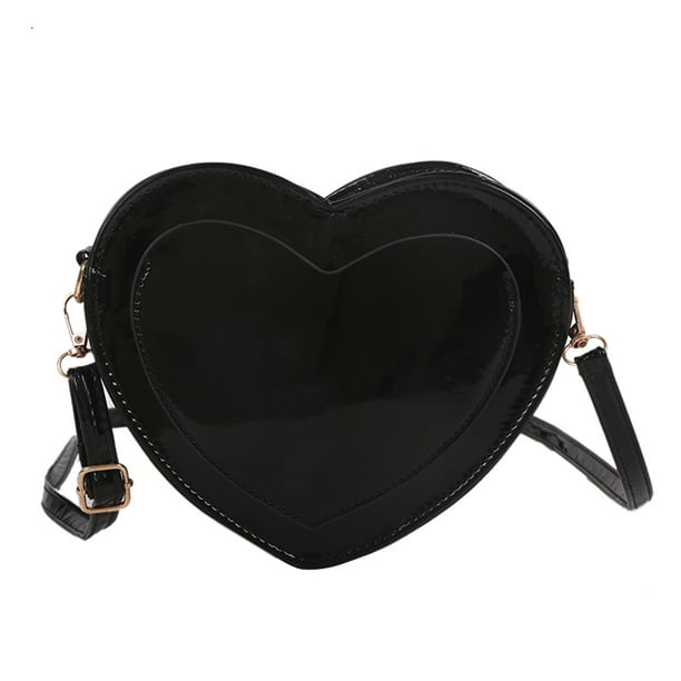 YouCY Heart Crossbody Bag Women Heart Cross Body Bags Handbag Purse Backpacks Love Heart Shape Shoulder Bags For Women Girl 